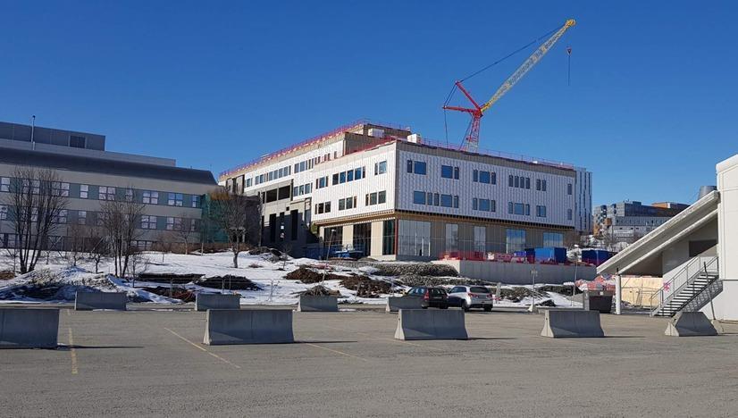 Det er framgang i byggeprosessen i Breivika. - Klikk for stort bilde
