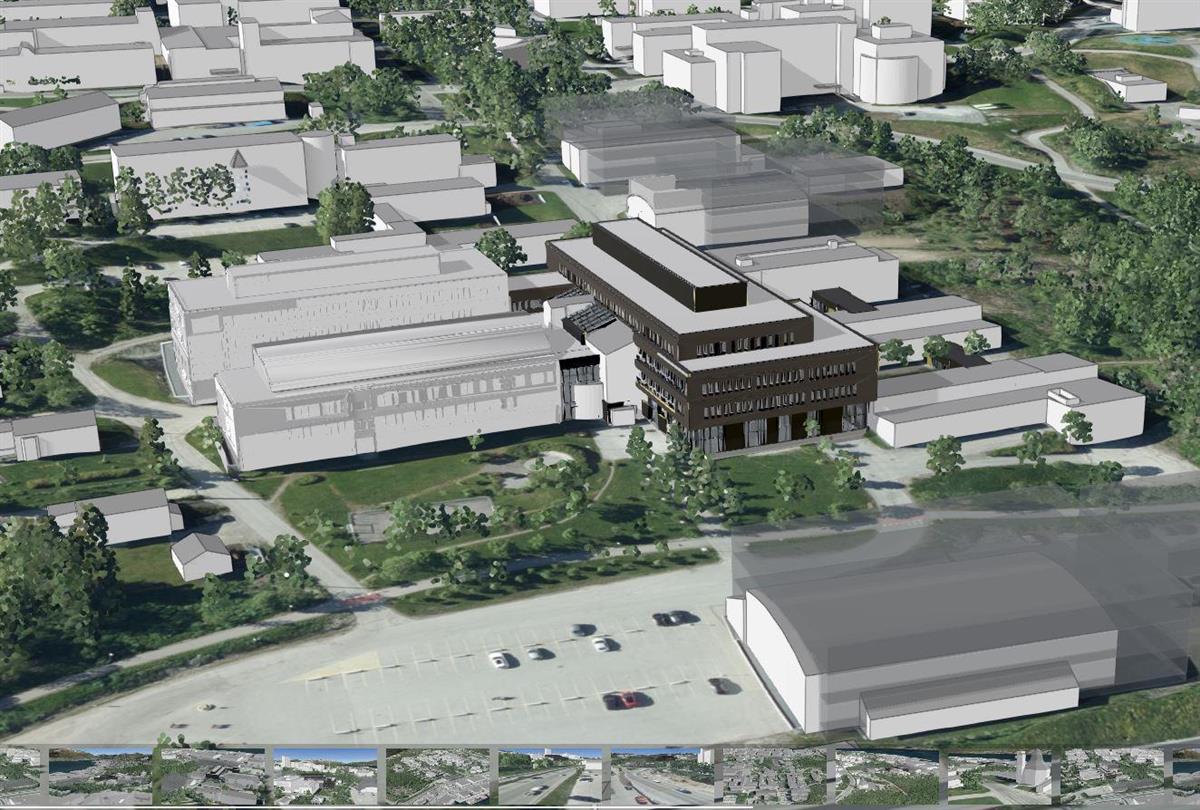 nyskolen skal være ferdig bygget i 2023 - Klikk for stort bilde